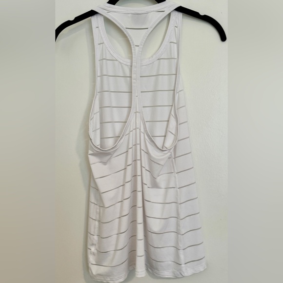 Athleta Stripe Mesh High Neck Chi Tank - Picture 2 of 6